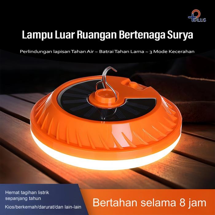 Lampu Luar Ruangan Bertenaga Surya /Lampu Emergency Tahan Lama LED 2 model Tenaga Surya + Cas USB