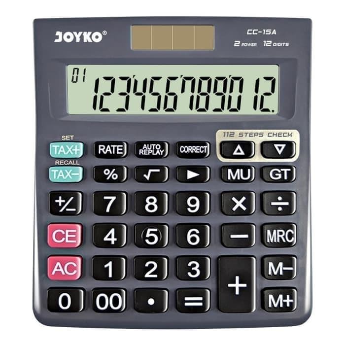 

calculator kalkulator joyko cc-15a 12 digits check correct murah kode 542