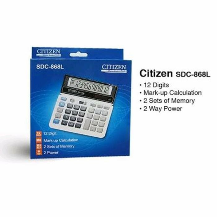 

kalkulator citizen ct 868 l 12 digit 2 power mark up calculation kode 26
