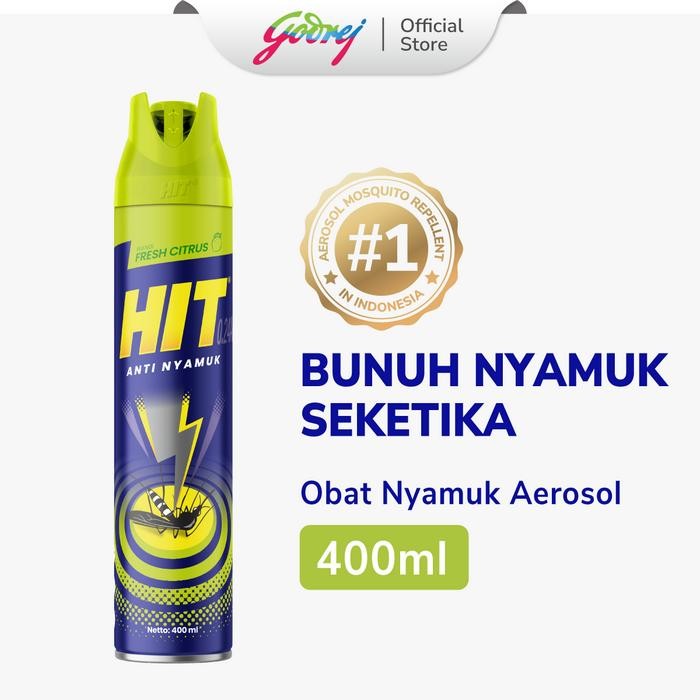 

HIT Aerosol Fresh Citrus Obat Nyamuk - 400ml - Basmi Nyamuk DBD