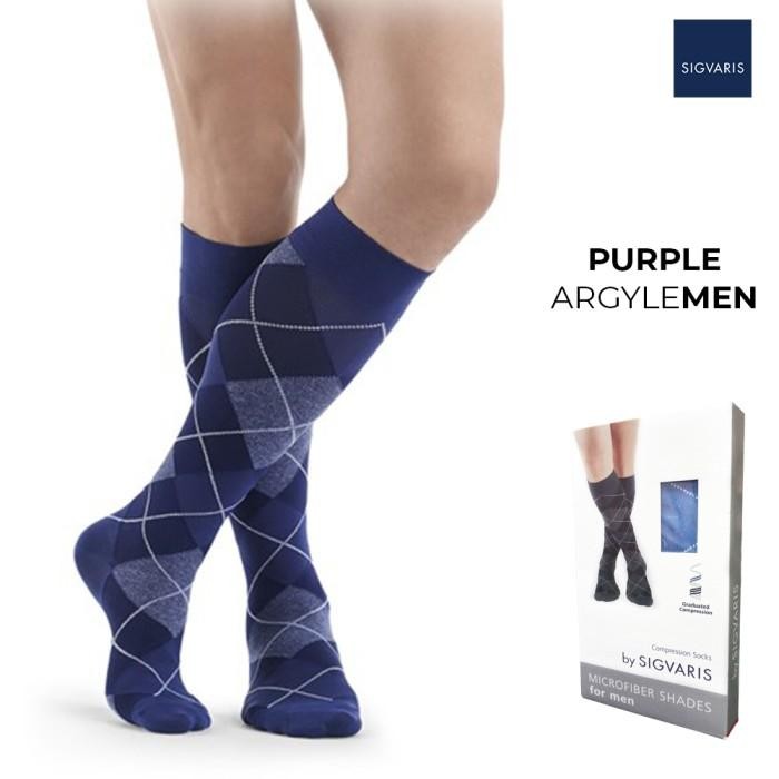 

SIGVARIS MICROFIBER SHADES - FOR MEN - PURPLE ARGYLE MEN
