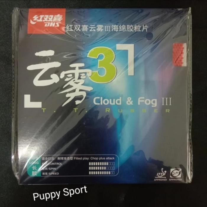 Terlaris Karet Bet Pingpong Dhs Cloud & Fog Iii Bintik