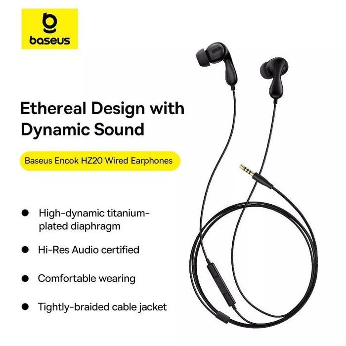 Bose Acoustics - Encok Hz20 Wired Earphone Headset Kabel Audio Jack 3.5Mm Bass Hi-Res Sound
