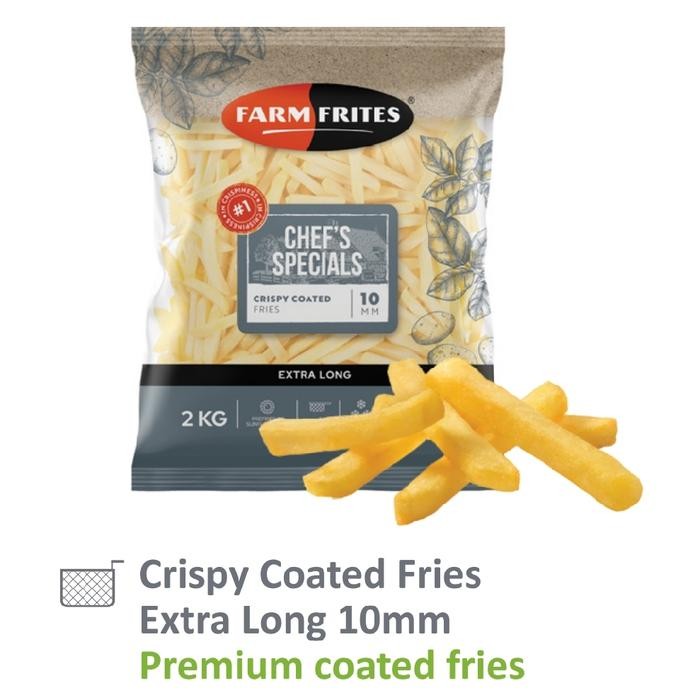 

LUXEHEALTH- Kentang Straight Cut Coated Farm Frites Crispy Coated Fries Extra Long