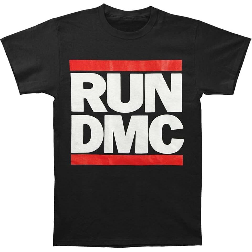 Kaos Logo Run DMC Katun Murni CrewNeck Unisex Pria Wanita