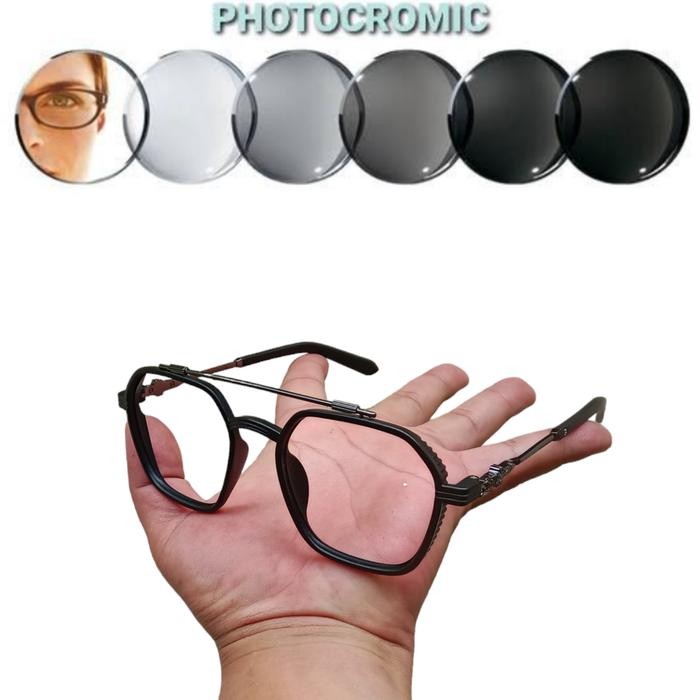 kacamata pria ukuran besar kacamata polos lensa photocromic