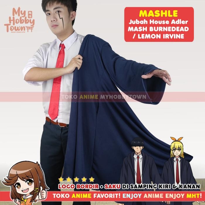 dap Jubah Cosplay Anime Mashle Jaket Hoodie House Adler Mash Burnedead Lemon Irvine Finn Ames Lance