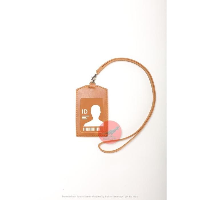 

Ready Name Tag Id Card Holder Kulit Pu Leather Souvenir Holder Patuk Elegan
