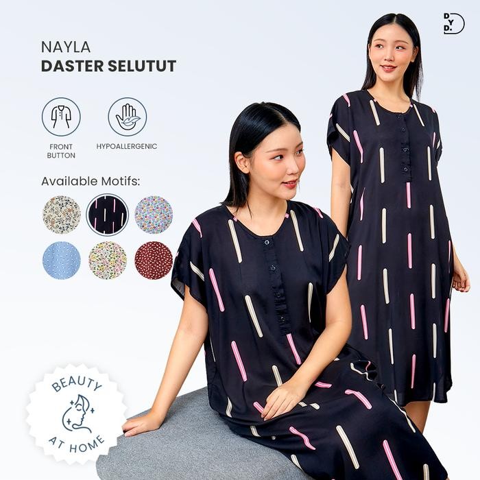DISKON DYD LABEL Nayla Daster Selutut l Busui Friendly Bahan Rayon Premium Dress Kancing Nyaman
