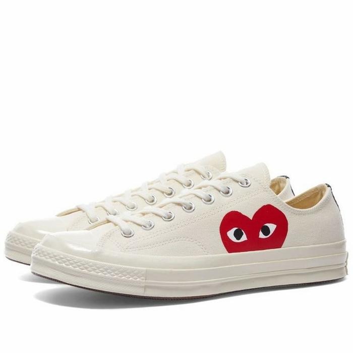 CONVERSE CHUCK 70s X CDG PLAY White Low "Oneheart" ORIGINAL