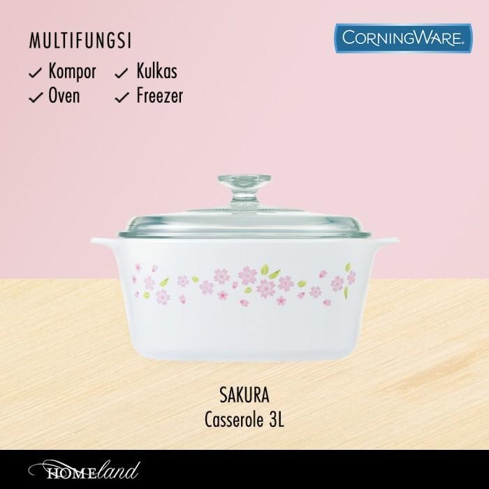 Corningware Sakura Casserole / Panci Kaca