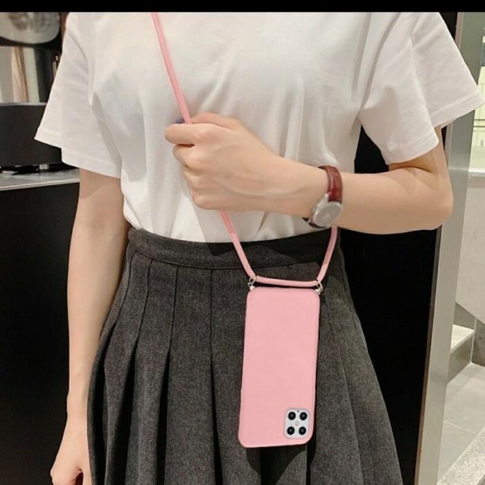 READY STOCK SAMSUNG A51 SILIKONE CASE LANYARD TALI SEWARNA