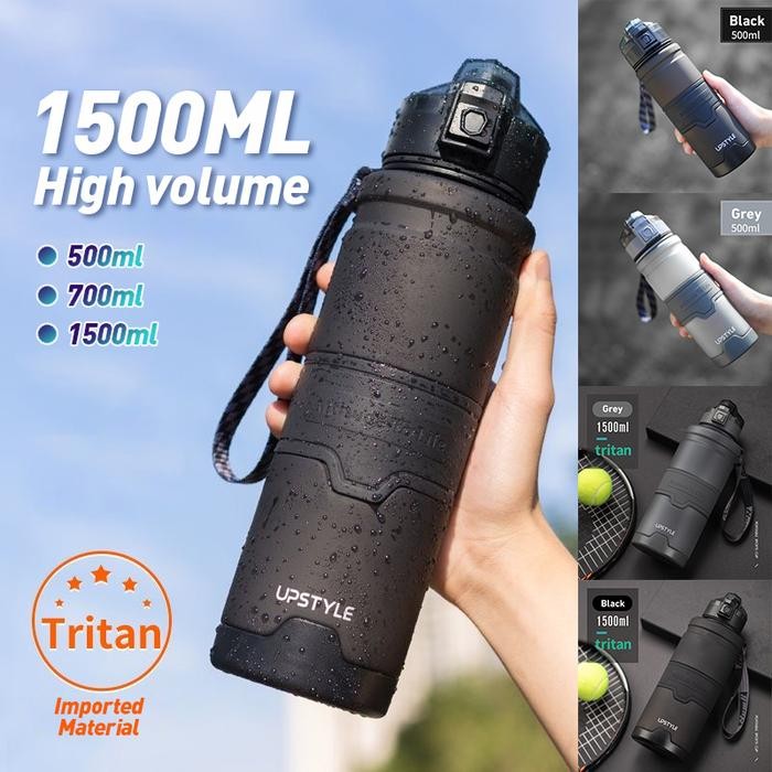 Botol Air Minum 1 Liter Botol Minum Sports Water Bottle Large Capacity Drink Bottle BPA Free