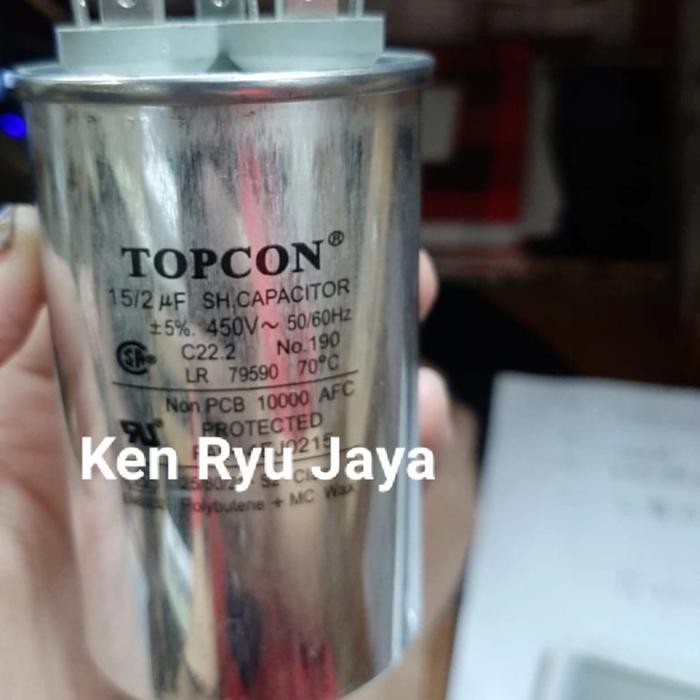 ready Kapasitor AC 15+2uf 450v Topcon