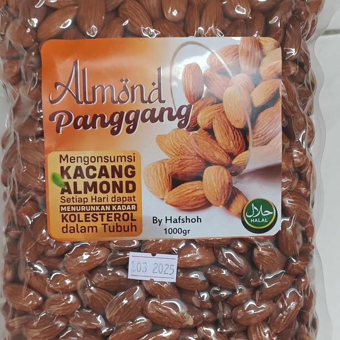 

Almond Roasted 1 kg Kacang Almond Panggang / oleh-oleh Haji - Umroh