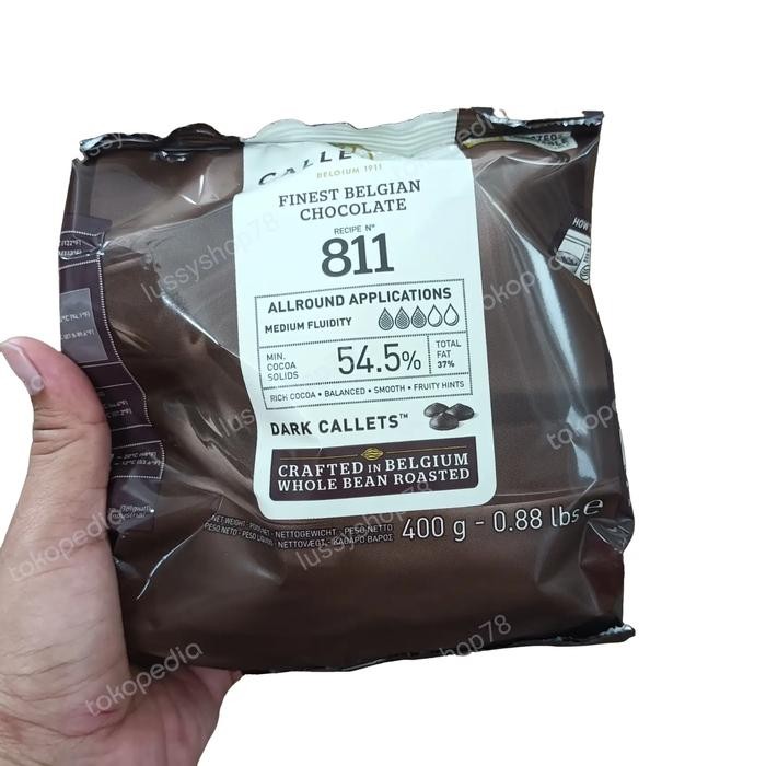 

Baru Callebaut Coklat Couverture 811 400gr 54% Dark Chocolate Finest Belgian Chocolate Ready Stock