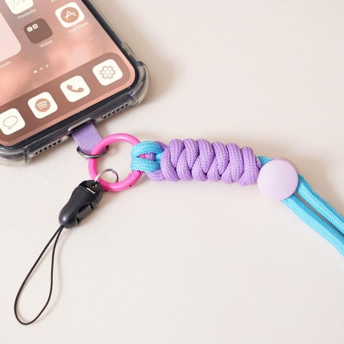 ATARU LANYARD COLOR BLOCK STRAP - HIJAU/UNGU