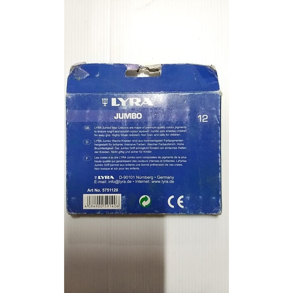 

Lyra Wax Crayon Jumbo Isi 12 Warna