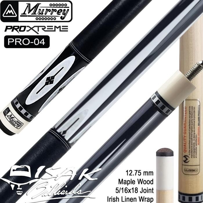 Promo ** Murrey Pro-4 Xtreme Pool Cue - Maple Billiard Cue Stick Stik Biliar **
