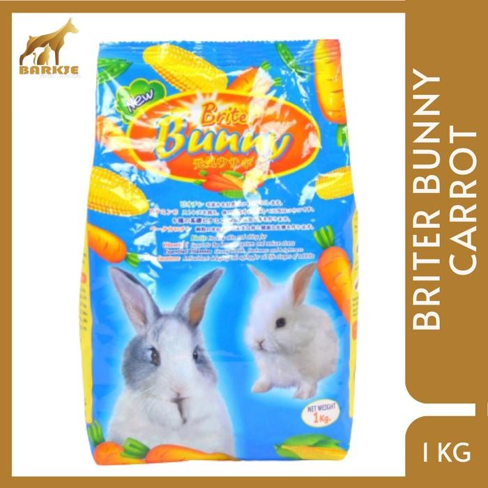 tersedia britter bunny carrot rabbit food 1kg - makanan kelinci pelet