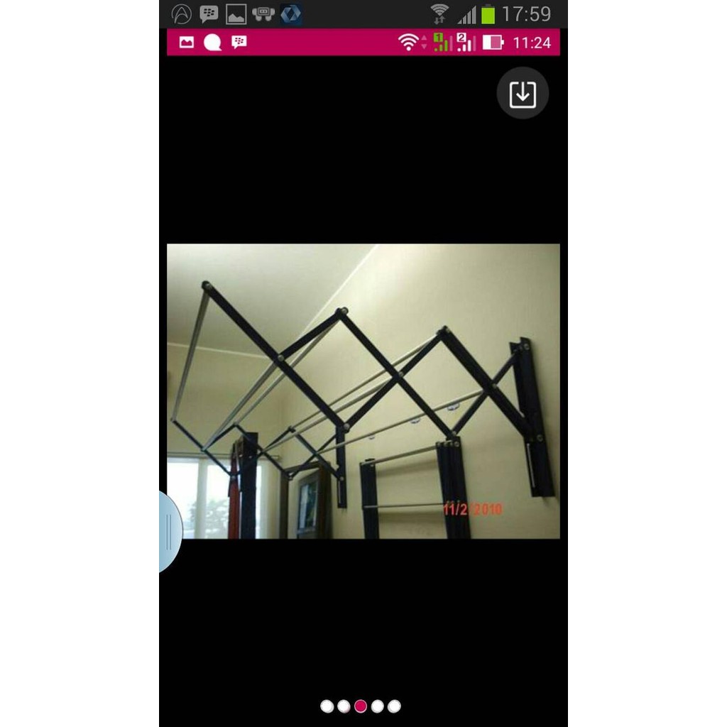 JEMURAN LIPAT DINDING JADI 150CM JEMURAN DINDING