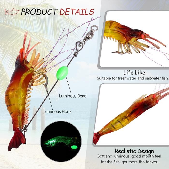 9 Cm Lembut Udang Ikan Laut Pancing Umpan Lembut Memancing Umpan Dengan Hook Wobbler Silikon