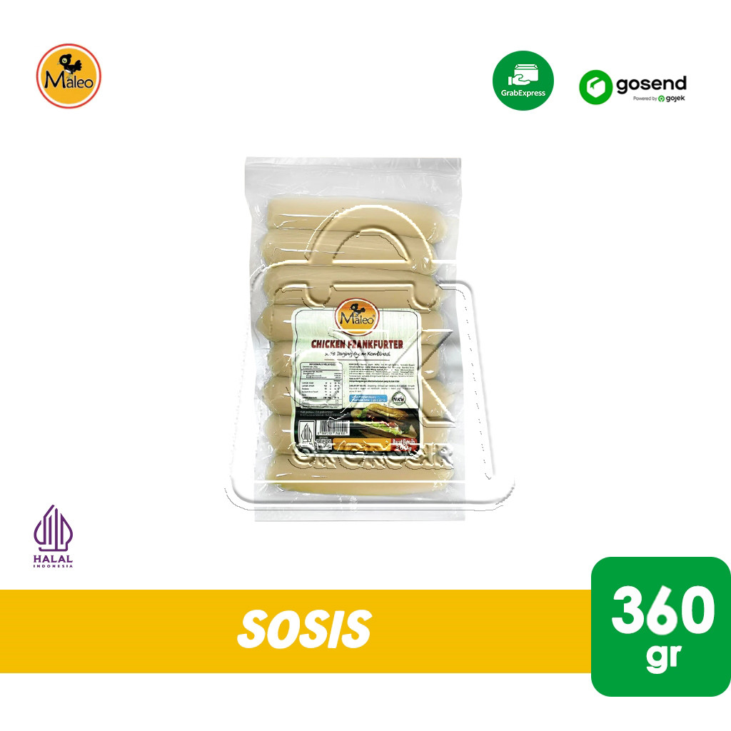 

Sosis Ayam Frankfurter MALEO Chicken Frankfurter Sausage 360gr (KHUSUS INSTANT)