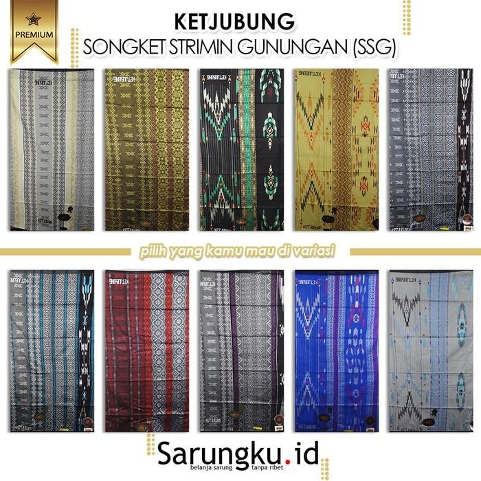 SARUNG KETJUBUNG SUTERA SONGKET STRIMIN GUNUNG (SSG) 210