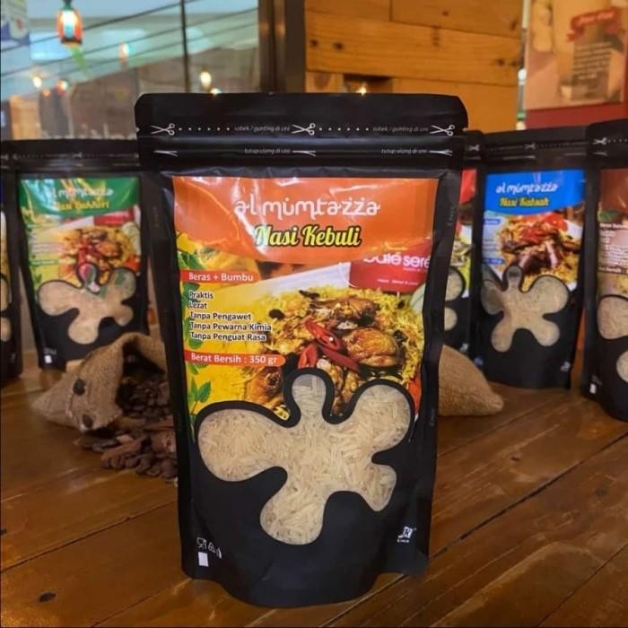 

Pilihan- Al Mumtazza Nasi Kebuli Beras Basmati Instan Instant 350Gr Family Pack