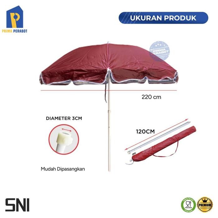 Payung Tenda 2 Lapis Payung Taman Pantai UV Series Winpu 110 Cm 43Inch