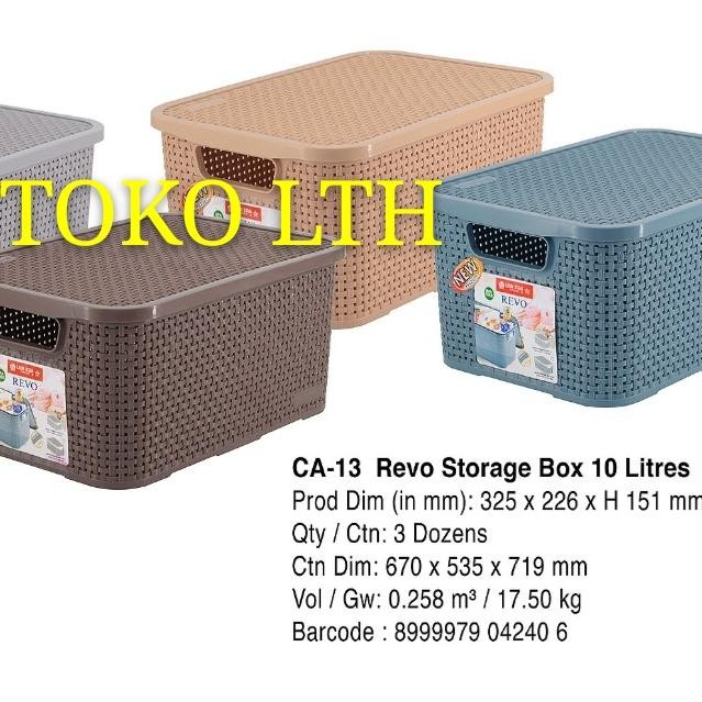 Pilihan- Kotak Penyimpanan Serbaguna Revo 10 Liter Lion Star Container Wadah