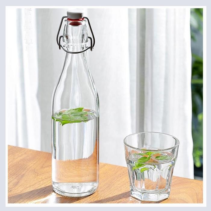 Pilihan- Botol Beling Kaca Tutup Kait Swing Lid Kedap Udara 1 Liter 250 Ml
