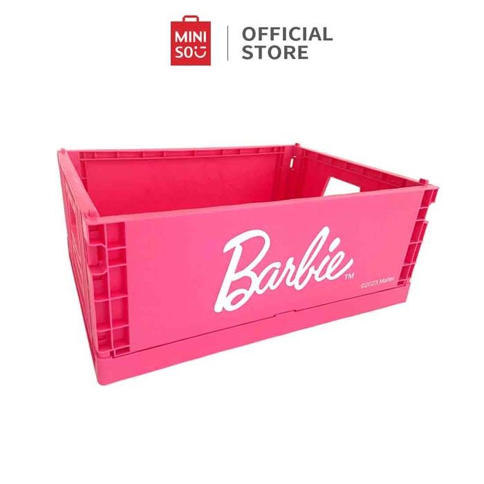 Pilihan- Miniso Barbie Box Organizer Kotak Penyimpanan Serbaguna Lipat Tempat Penyimpanan