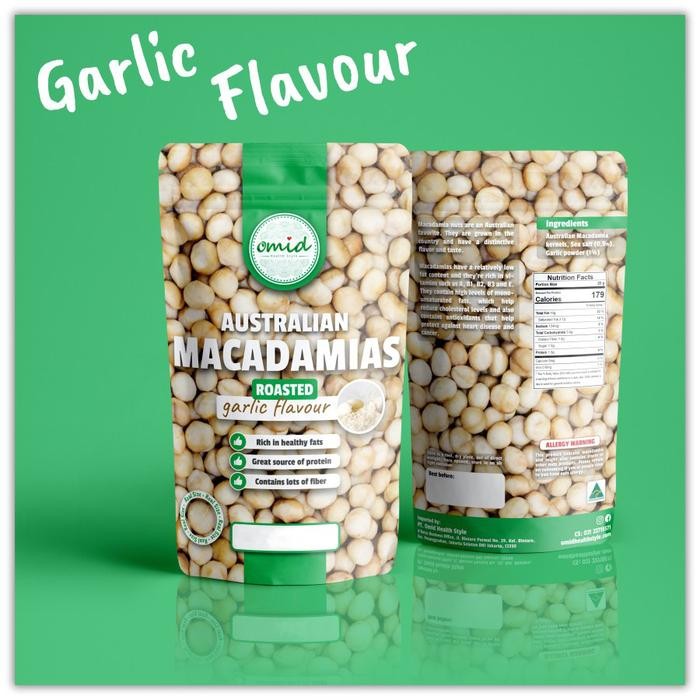 

Roasted Macadamia Nuts Garlic Flavour (Macadamia Rasa Bawang) 1kg