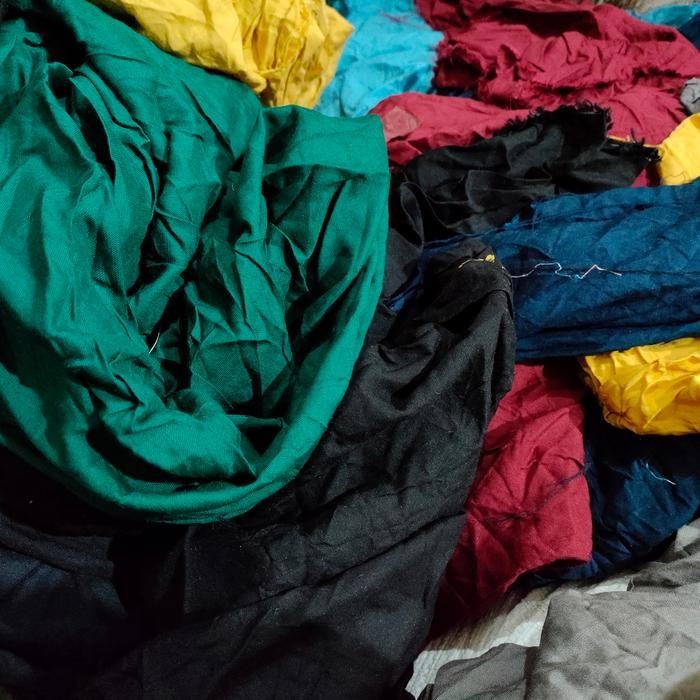 Pilihan- Kain Kiloan Katun Rayon Polos Arahan Rok