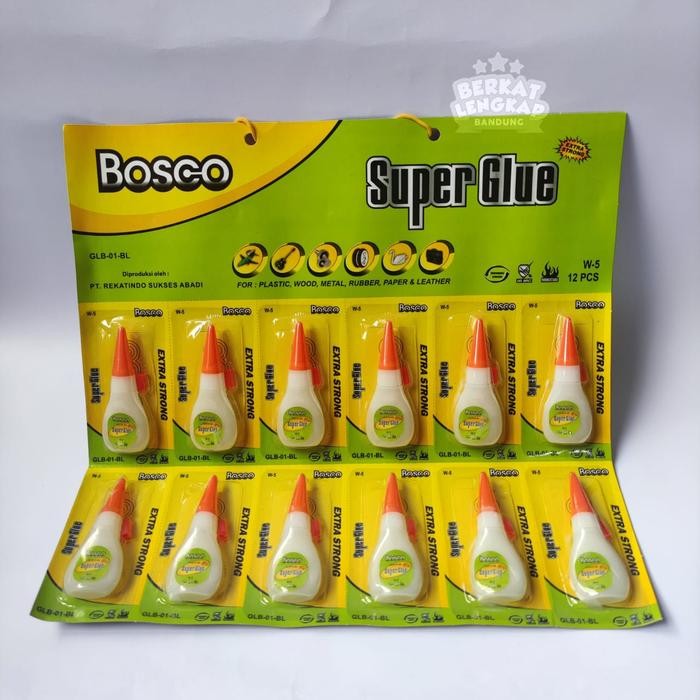 

Pilihan- Lem Super Glue Bosco / Lem Tetes Cair / Glue (1 Lembar /12 Buah)