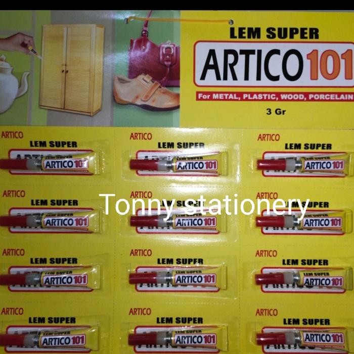 

Pilihan- Artico Lem Super Artico 101 Harga Per Lembar Isi 12 Pcs 3 Gr Untuk Metal Plastic Wood