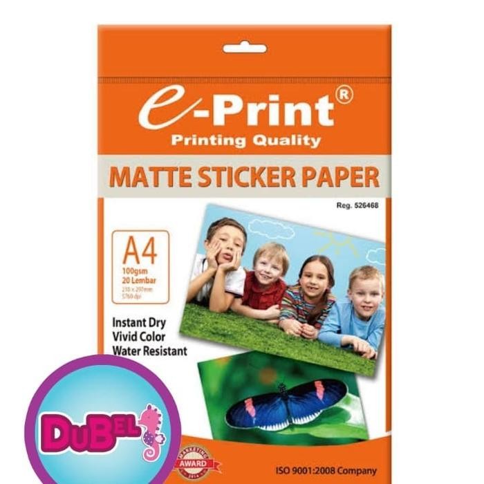 

Pilihan- Kertas Sticker / Stiker Eprint Matte A4