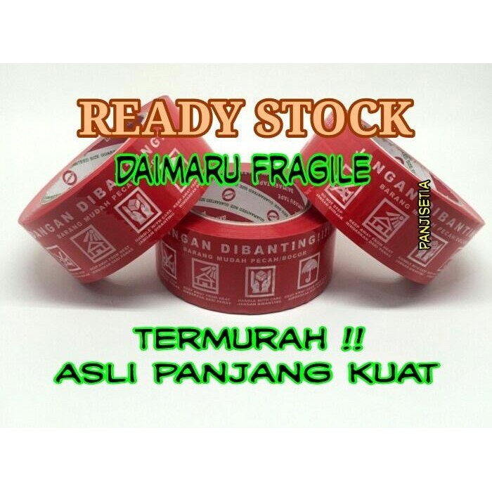 

Pilihan- Lakban Isolasi Fragile Jangan Di Banting Daimaru Merah Tebal
