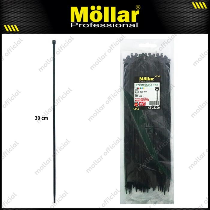 

Pilihan- Mollar 89-241 Kabel Ties Hitam 3.5 X 300 Mm Nylon Cable Tie - 100 Pcs
