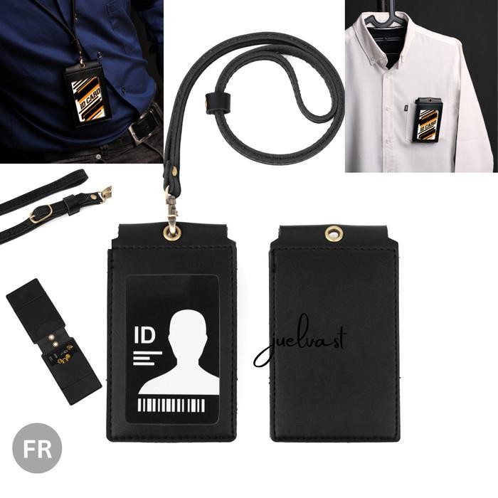 

Pilihan- Id Card Holder Faux Leather - Nametag Holder Kulit Sintetis Premium - Multifungsi