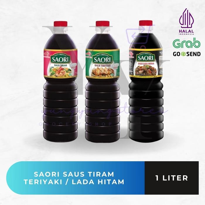 

Pilihan- Saori Saus Tiram / Teriyaki / Lada Hitam Botol 1 Liter / 1000 Ml