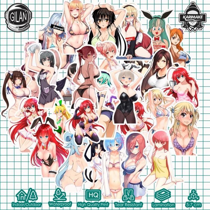 Sticker Pack Anime WIFU WAIFU WIBU HENTA Stiker Laptop - GILAN