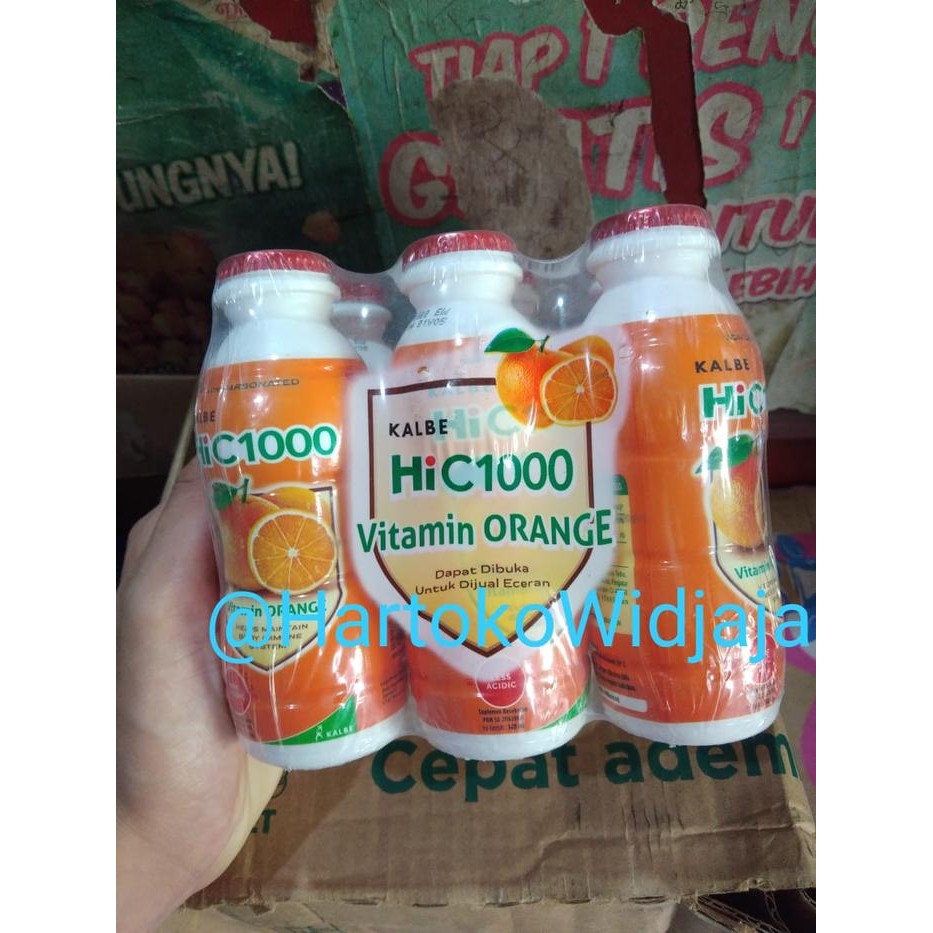 MINUMAN VITAMIN C HI C 1000 ORANGE 140ML KALBE DUS ISI 36 BOTOL