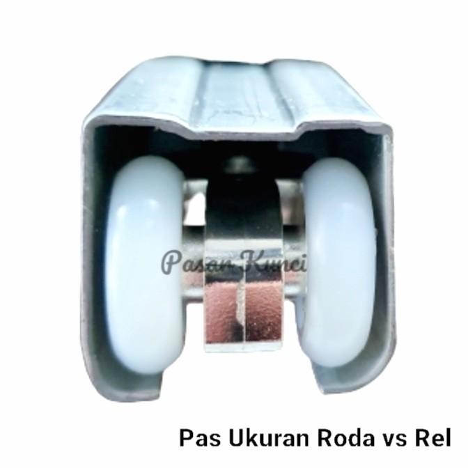 Roda Rel Pintu Sliding Gantung Aluminium