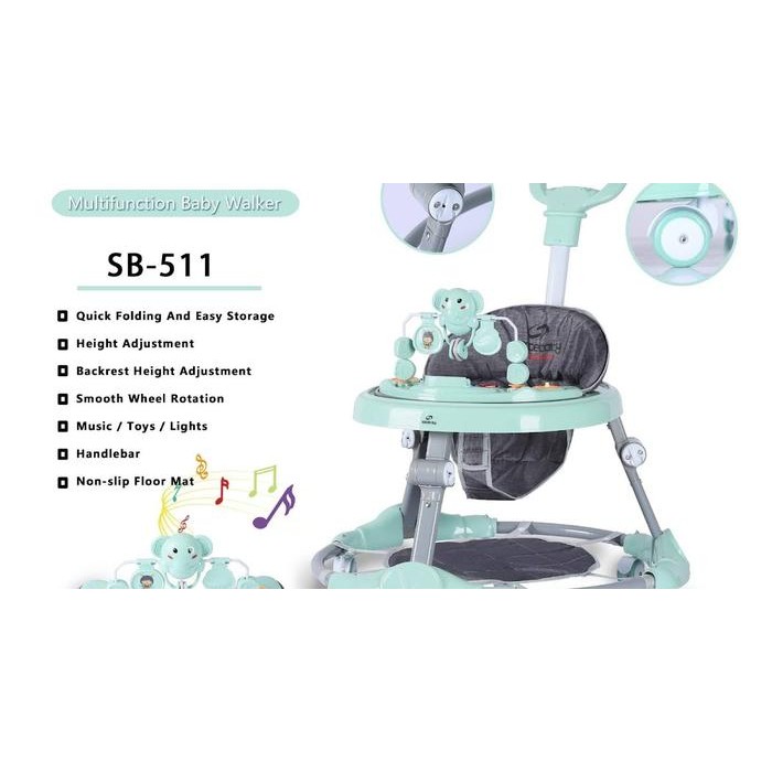 Baby Walker Spacebaby / baby walker / kereta dorong bayi