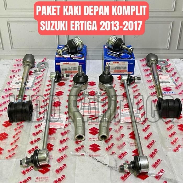 DISKON Paket Kaki Kaki Komplit Suzuki Ertiga 2013-2017 Ball Joint/Link Stabil/Tierod/Rack