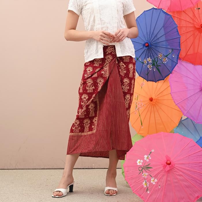 NONA RARA - Lilit Garut Betawi P0509, Rok lilit batik wanita modern