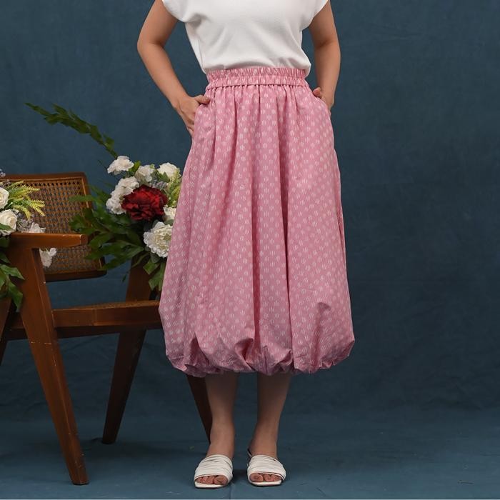 NONA RARA - Balloon Skirt Garut P0454, Rok batik wanita modern