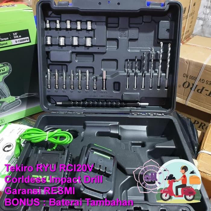 RYU Tekiro RCI20V 20 Volt 20v Cordless Impact Drill Bor Baterai MURAH